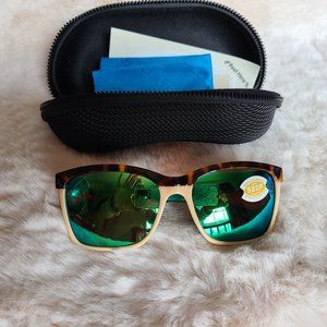 NWT- Costa Del Mar Green Mirror Anaa Sunglasses